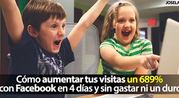 Cómo aumentar tus visitas un 689% con Facebook en 4 días y sin gastar ni un duro