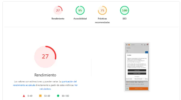  velocidad de carga fichas producto 