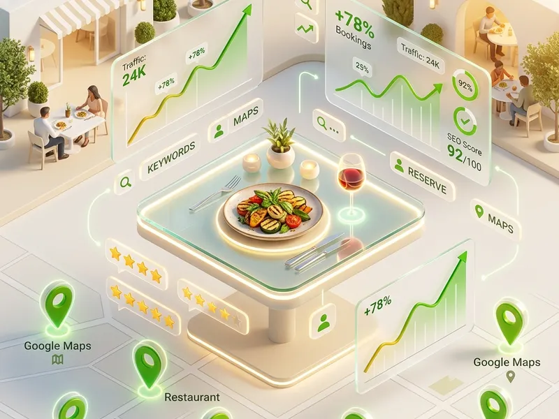 SEO para Restaurantes Ilustración